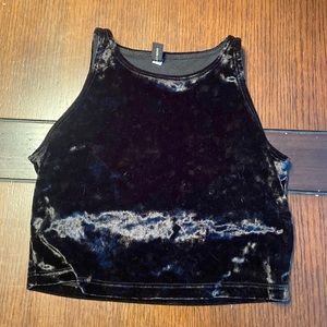 Small onzie velvet workout crop top